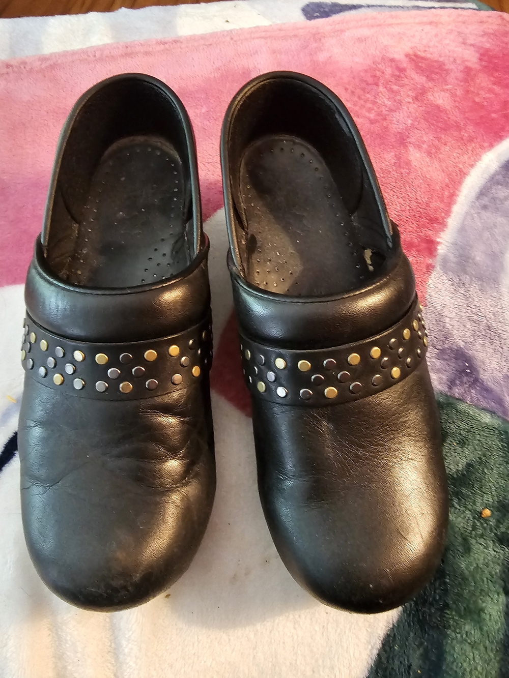 Black Studded Slip-On Dansko Clogs